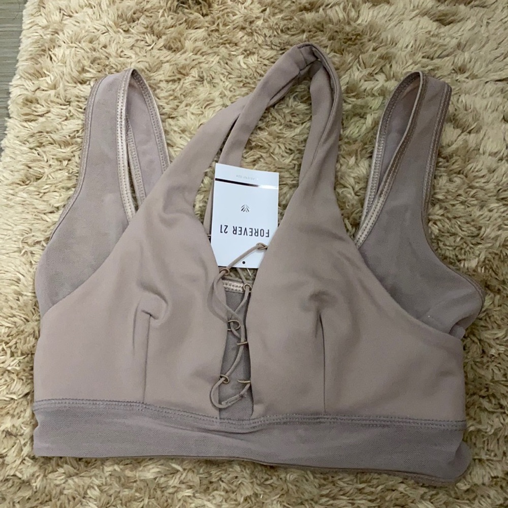 Forever 21. Active lace-up overlay sports bra